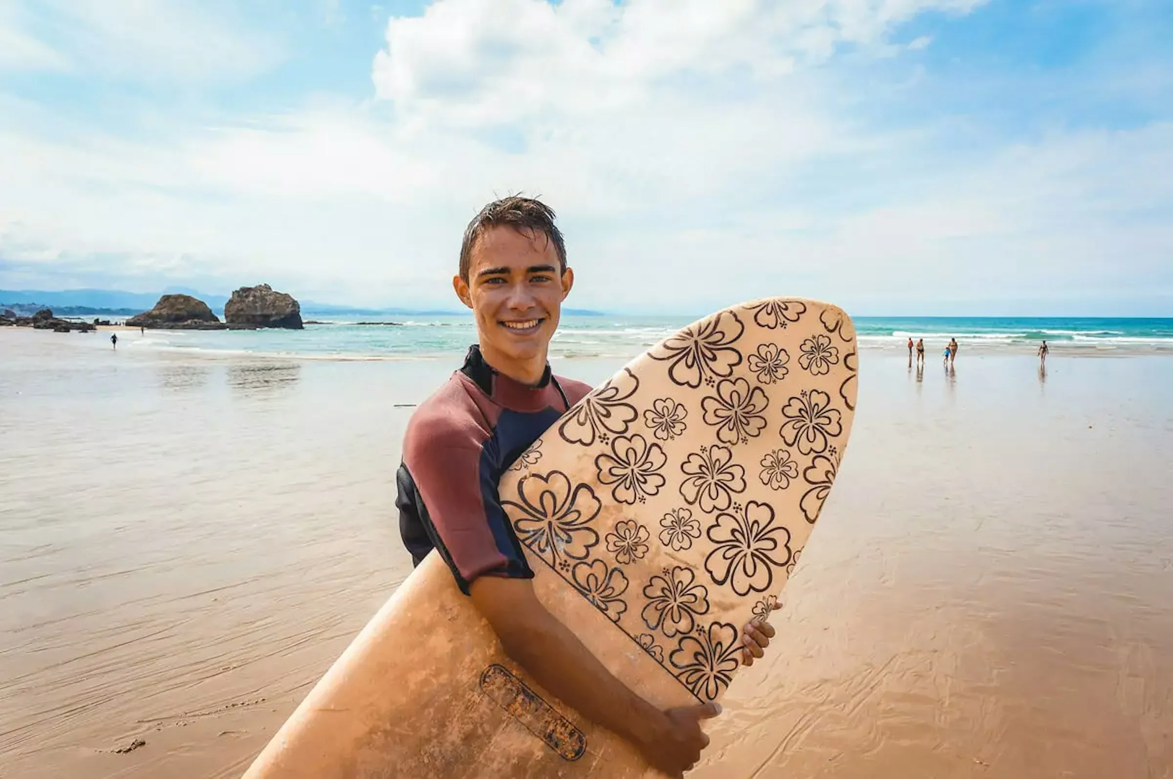 Surfer am Strand