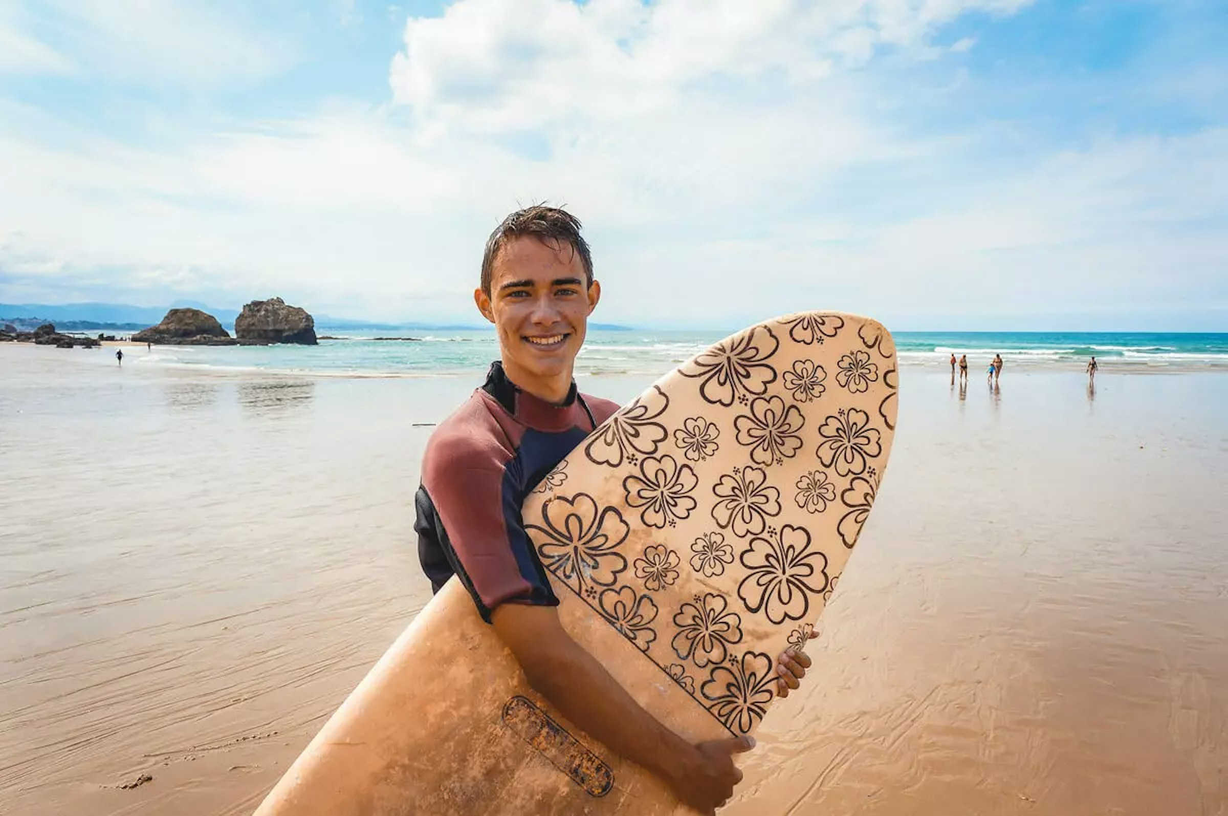 Surfer am Strand