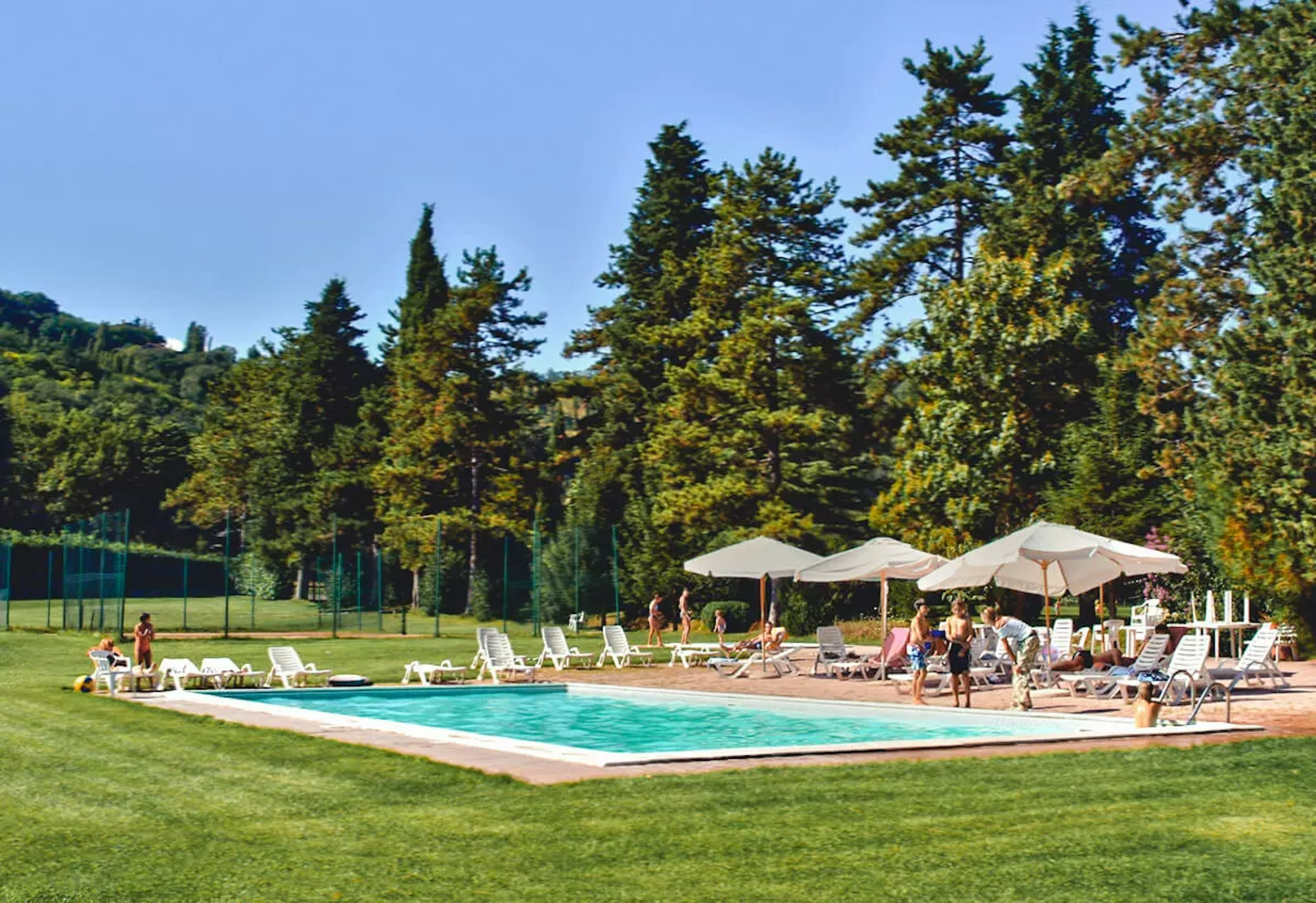 Pool auf Wiese