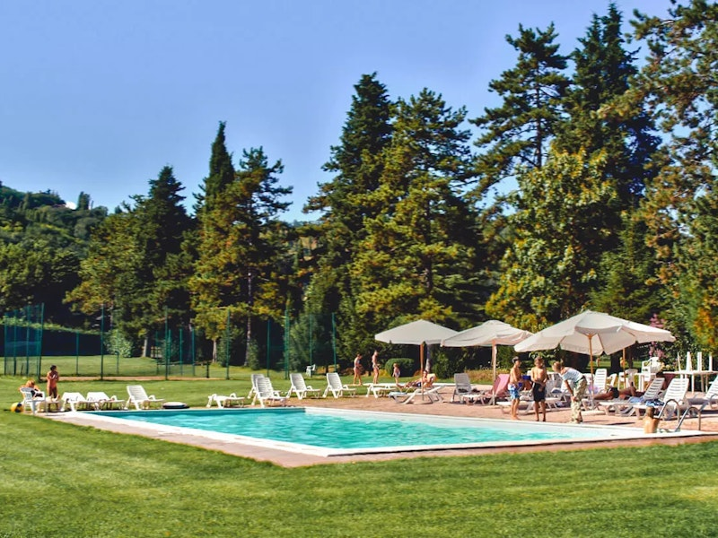 Pool auf Wiese