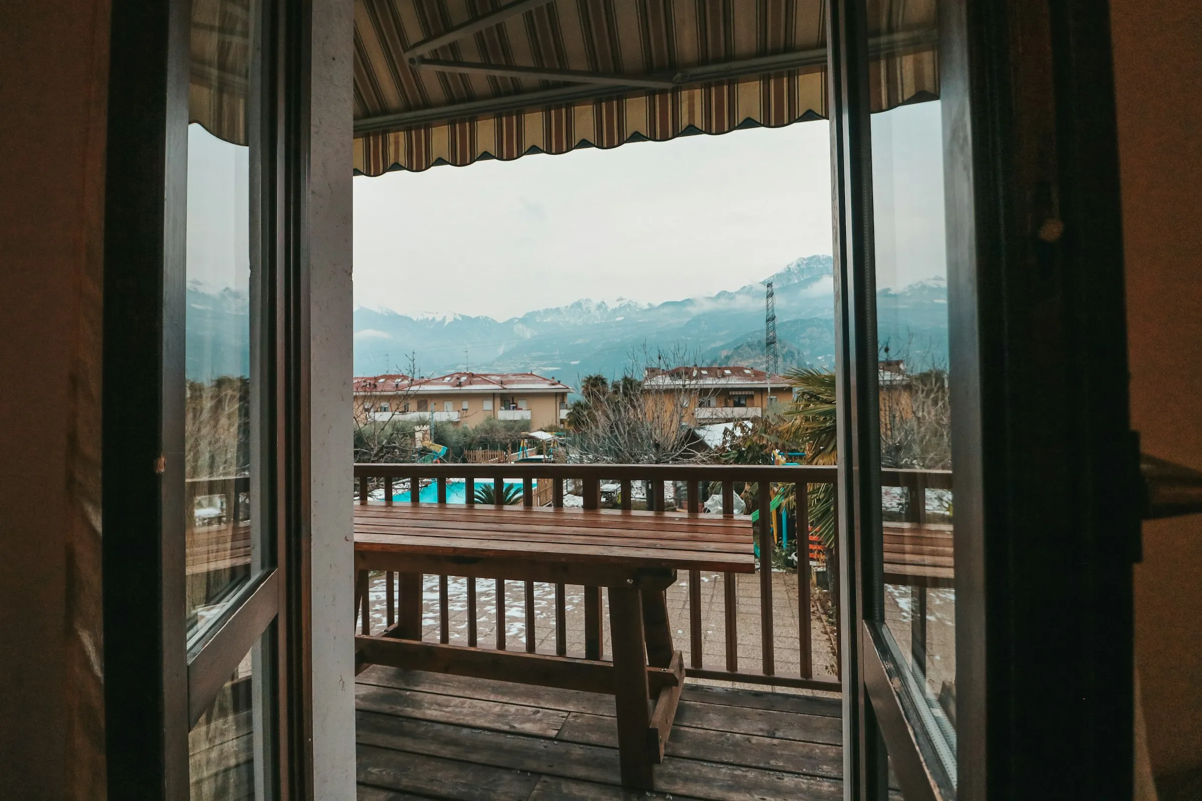 Blick vom Balkon