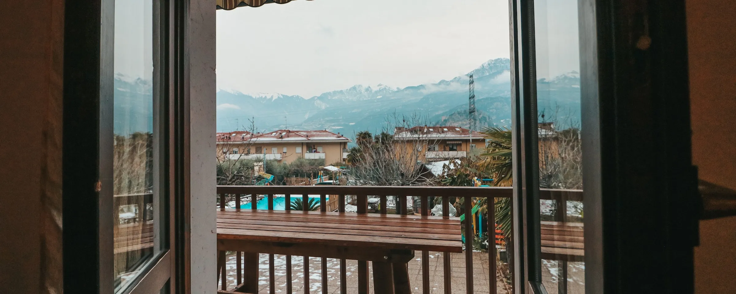 Blick vom Balkon