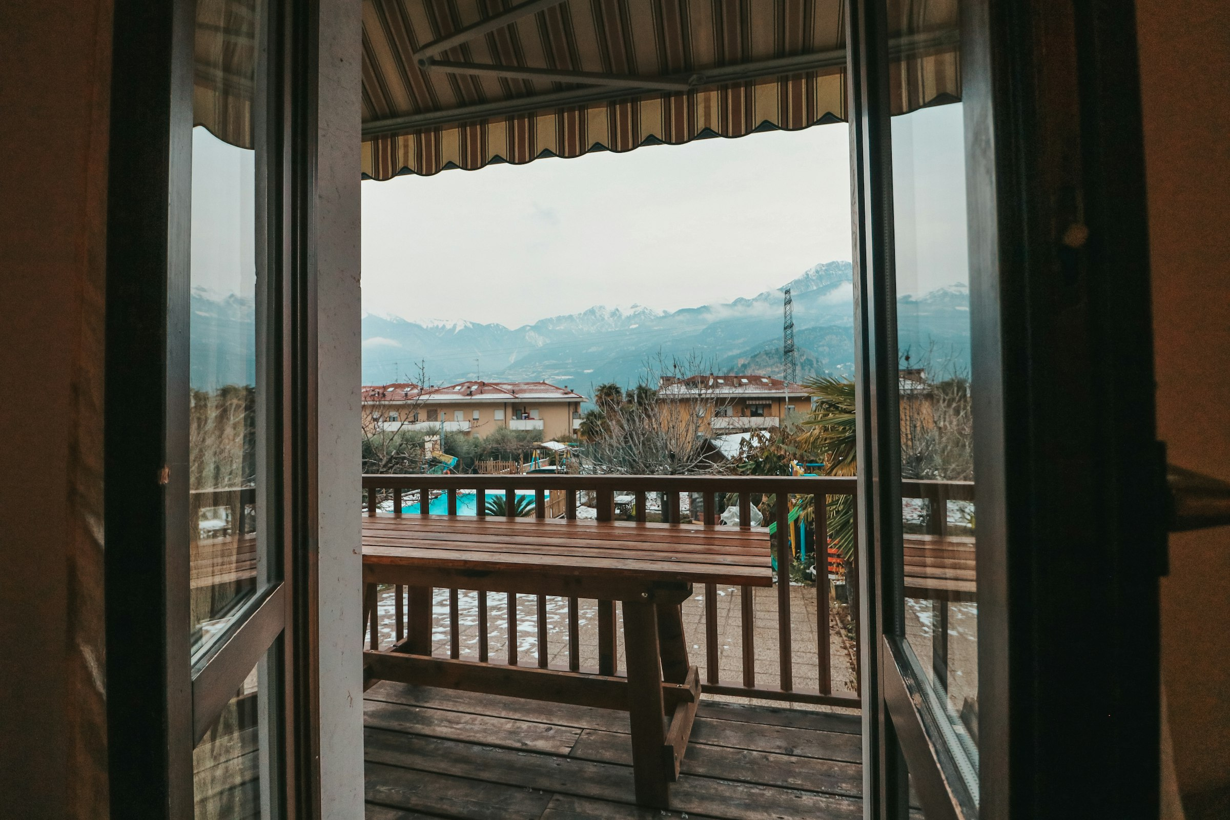 Blick vom Balkon
