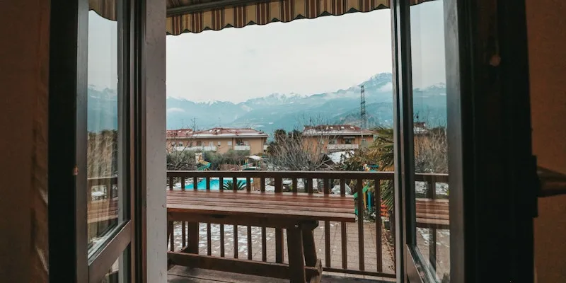 Blick vom Balkon