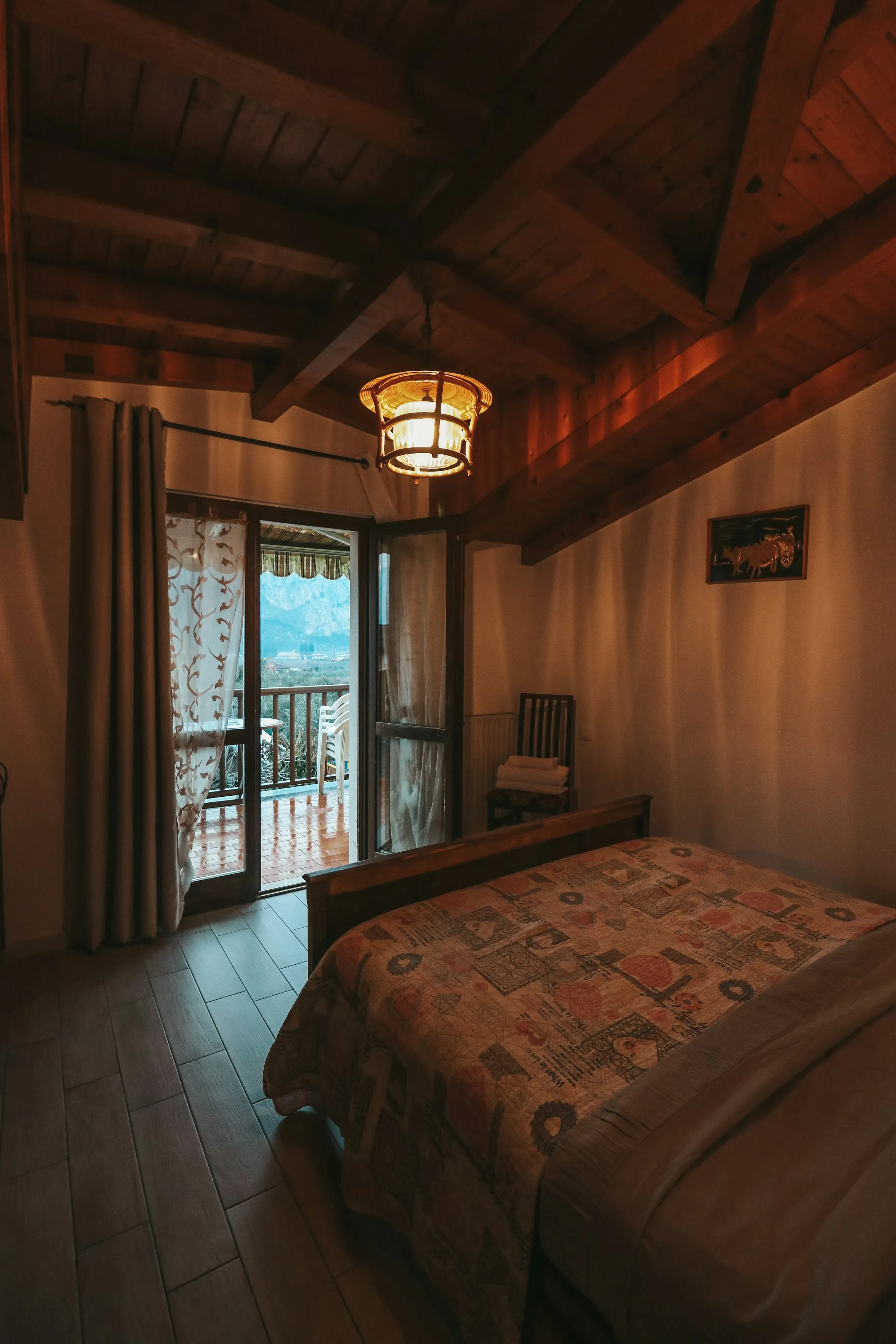 Schlafzimmer mit Balkon