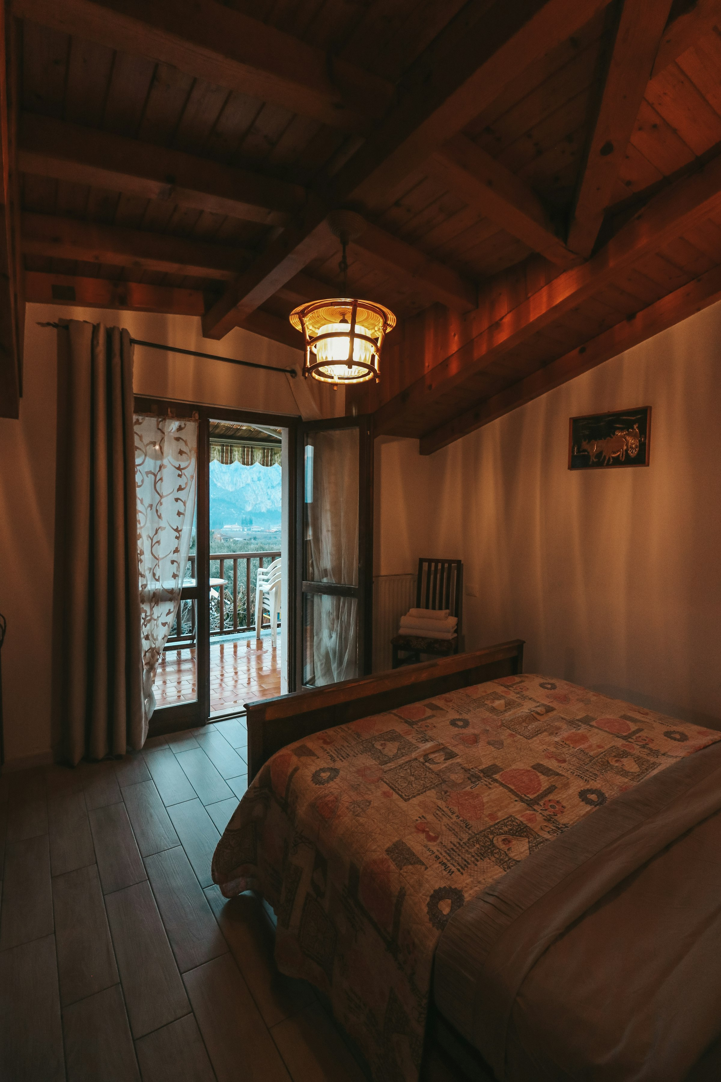 Schlafzimmer mit Balkon